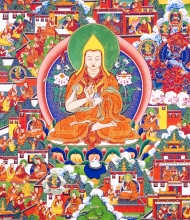 Thangka 6: Lama Umapa. Rinpoche Chos-gi-pel, Kyungpo Lhe